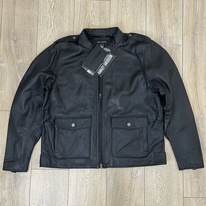 Harley-Davidson Men's Flex Layering System Captains Black Leather Jacket Size XL